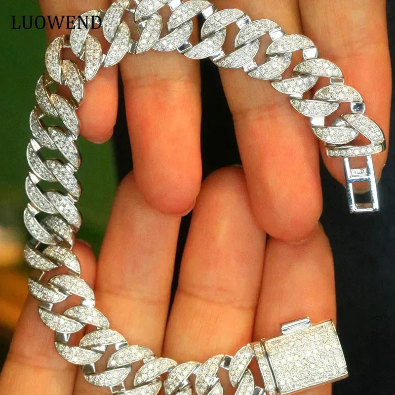 18K White Gold Diamond Bracelet for Women - 3.05 Carat Natural Diamonds, Luxury Chain Design, Fine Jewelry Gift for Wedding, Anniversary & Special Occasions