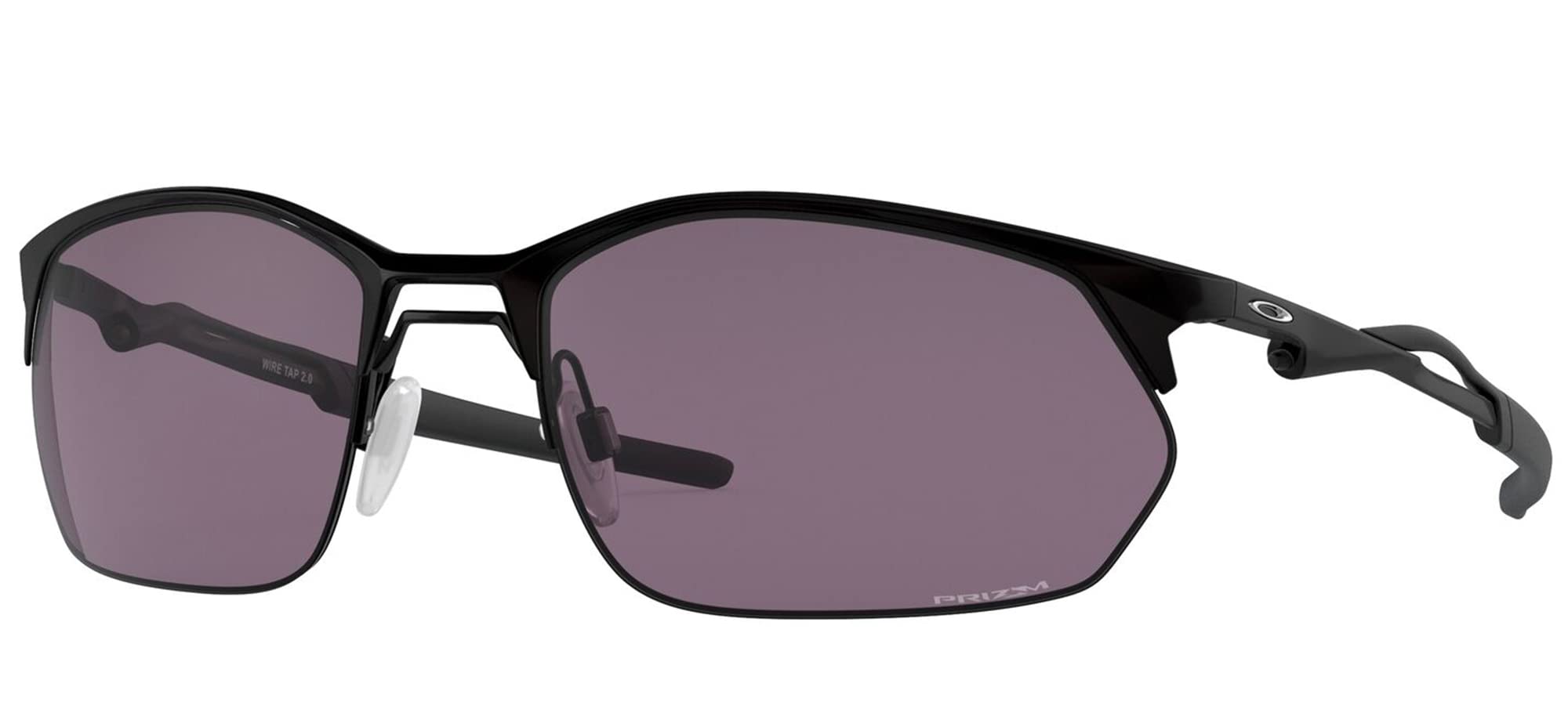 Oakley Men's Oo4145 Wire Tap 2.0 Rectangular Polarized Sunglasses for Driving, Running & Outdoor Sports - UV Protection, Lightweight Frame, Matte Black