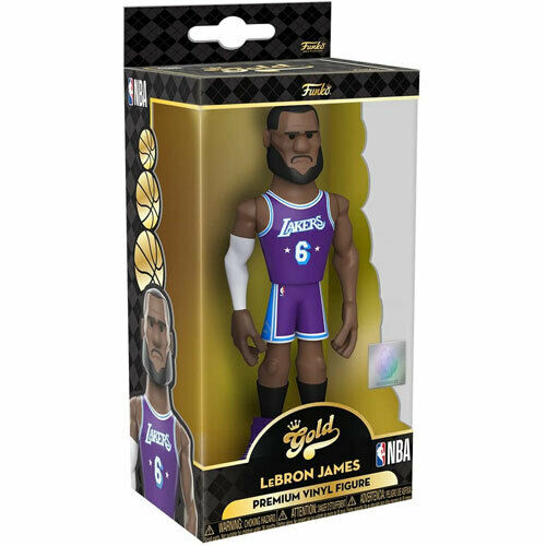 LeBron James Gold 5 Funko Pop NBA Action Figure - Los Angeles Lakers City Edition Collectible - Perfect for Sports Fans, Gift Giving & Display Cases