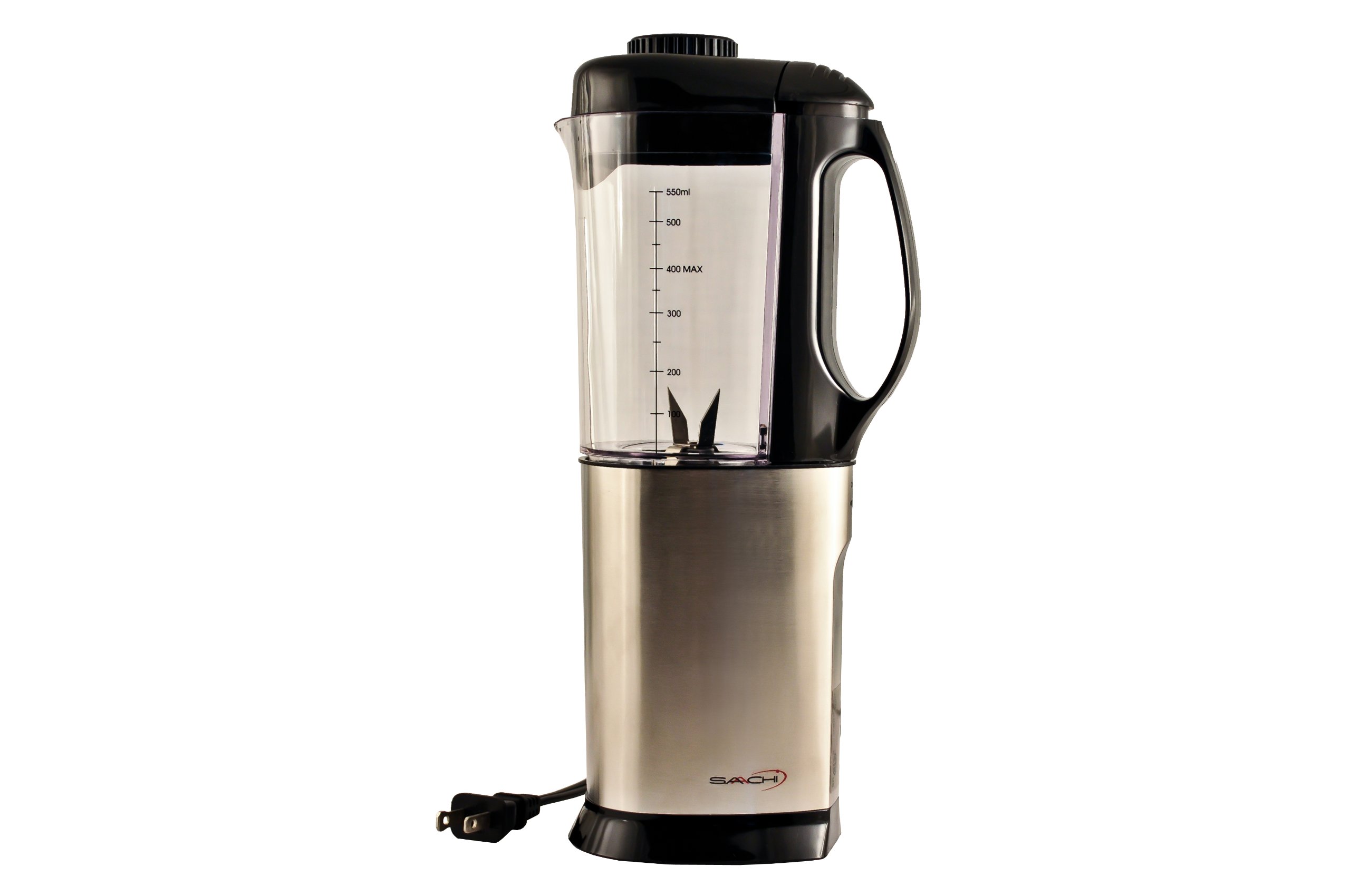 Saachi SA-1460 Stainless Steel Coffee Grinder & Wet/Dry Chutney Grinder with 500ml Blender Attachment - Perfect for Fresh Coffee Beans, Spices & Smoothies at Home or Cafe