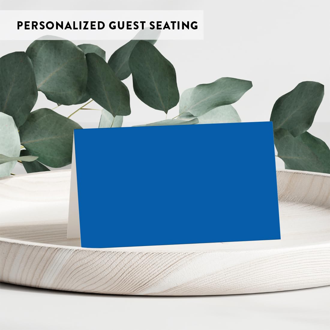 Royal Blue Printable Table Tent Place Cards - 20-Pack for Weddings, Baby Showers & Graduations | Elegant Seat Placement Name Cards for Dining Events, Buffets & Formal Table Settings