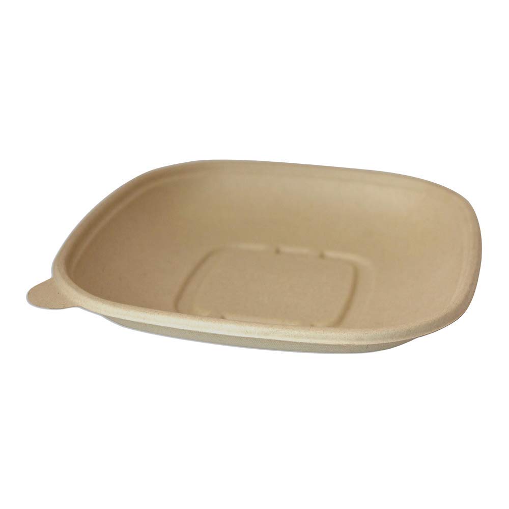 World Centric BQ-SC-24 100% Compostable Unbleached Plant Fiber Square Bowls, 24 oz (Pack of 400) - Eco-Friendly Disposable Bowls for Parties, Picnics & Catering | Sustainable & Biodegradable