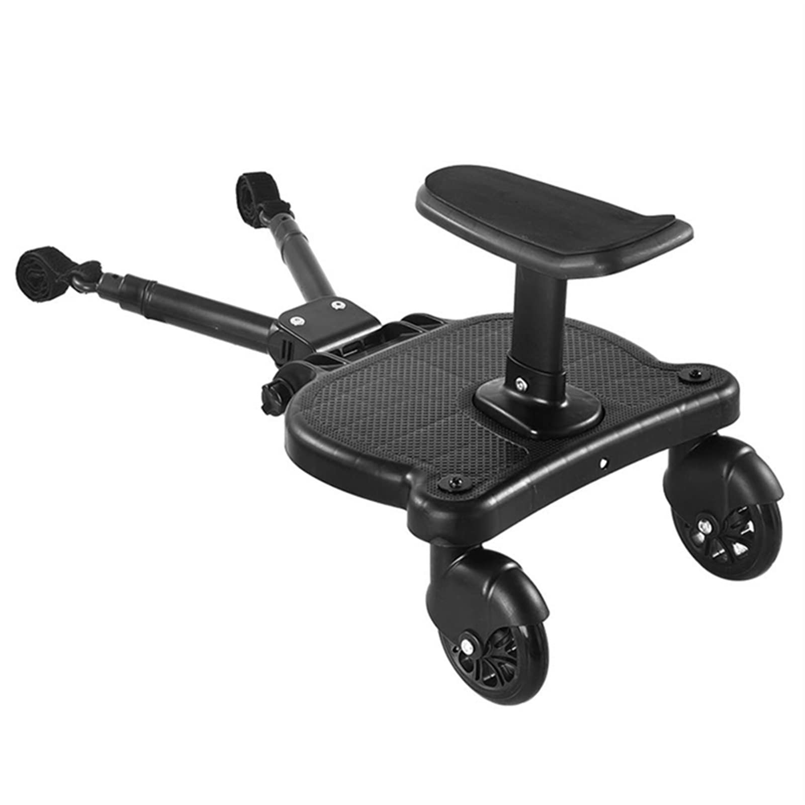 Universal 2-in-1 Stroller Ride Board with Detachable Seat - Toddler Glider Board Compatible with Most Stroller Brands | Perfect for Siblings, Shopping & Travel Accessories