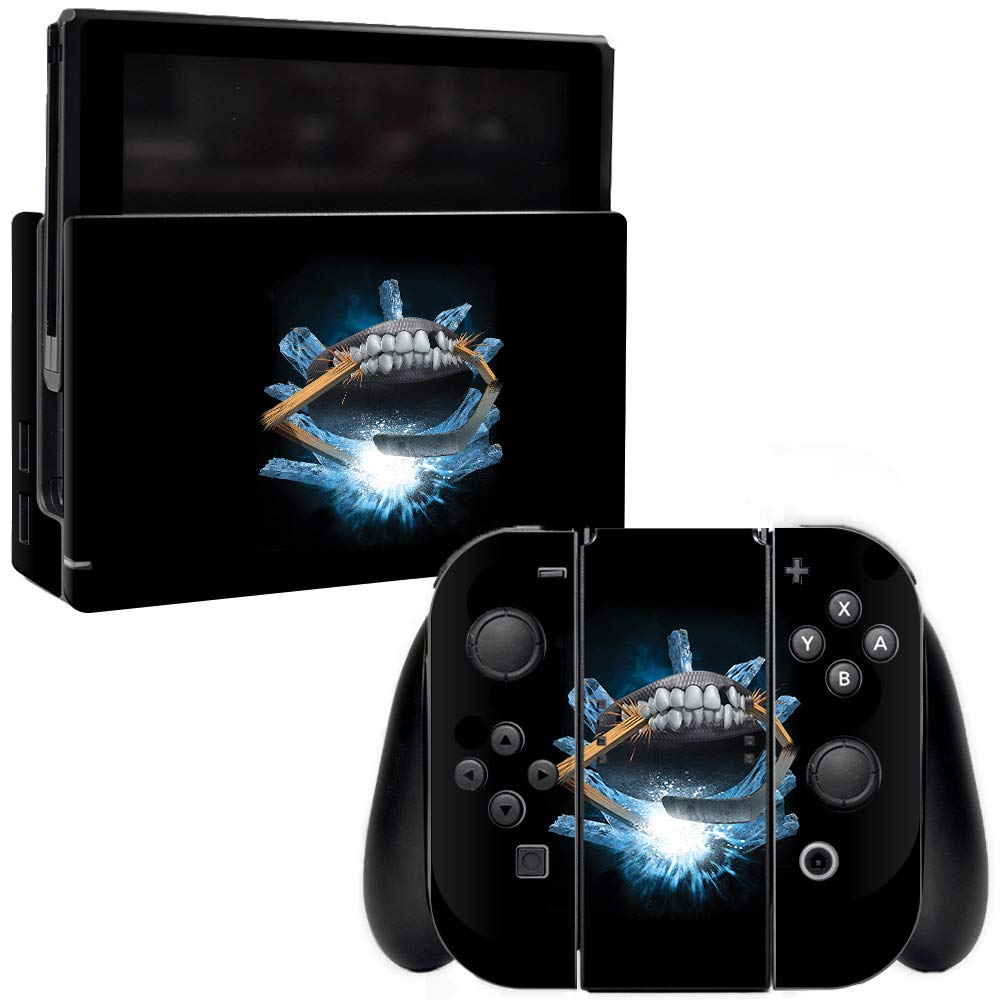 MightySkins Protective Vinyl Decal Wrap Cover for Nintendo Switch - Hockey Monster Design | Durable, Customizable Skin | Easy to Apply & Remove | Made in USA | Perfect for Gaming, Travel & Personalization