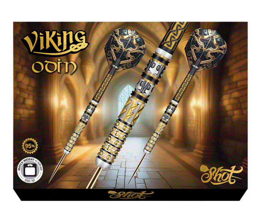 Premium Viking Odin Steel Tip Dart Set - Professional Darts for Bars, Tournaments & Home Game Rooms
