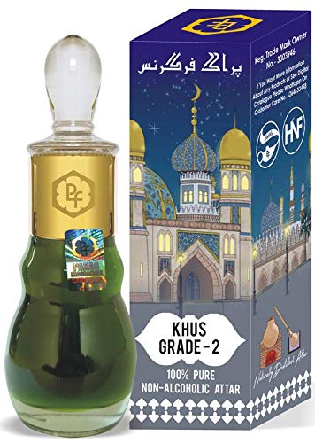 Premium Parag Fragrances Khus Vetiver Grade 2 - 25ml Natural Attar Perfume Oil (Arabian Series) | Alcohol-Free, Long-Lasting Essential Oil for Aromatherapy, Meditation & Spiritual Practices