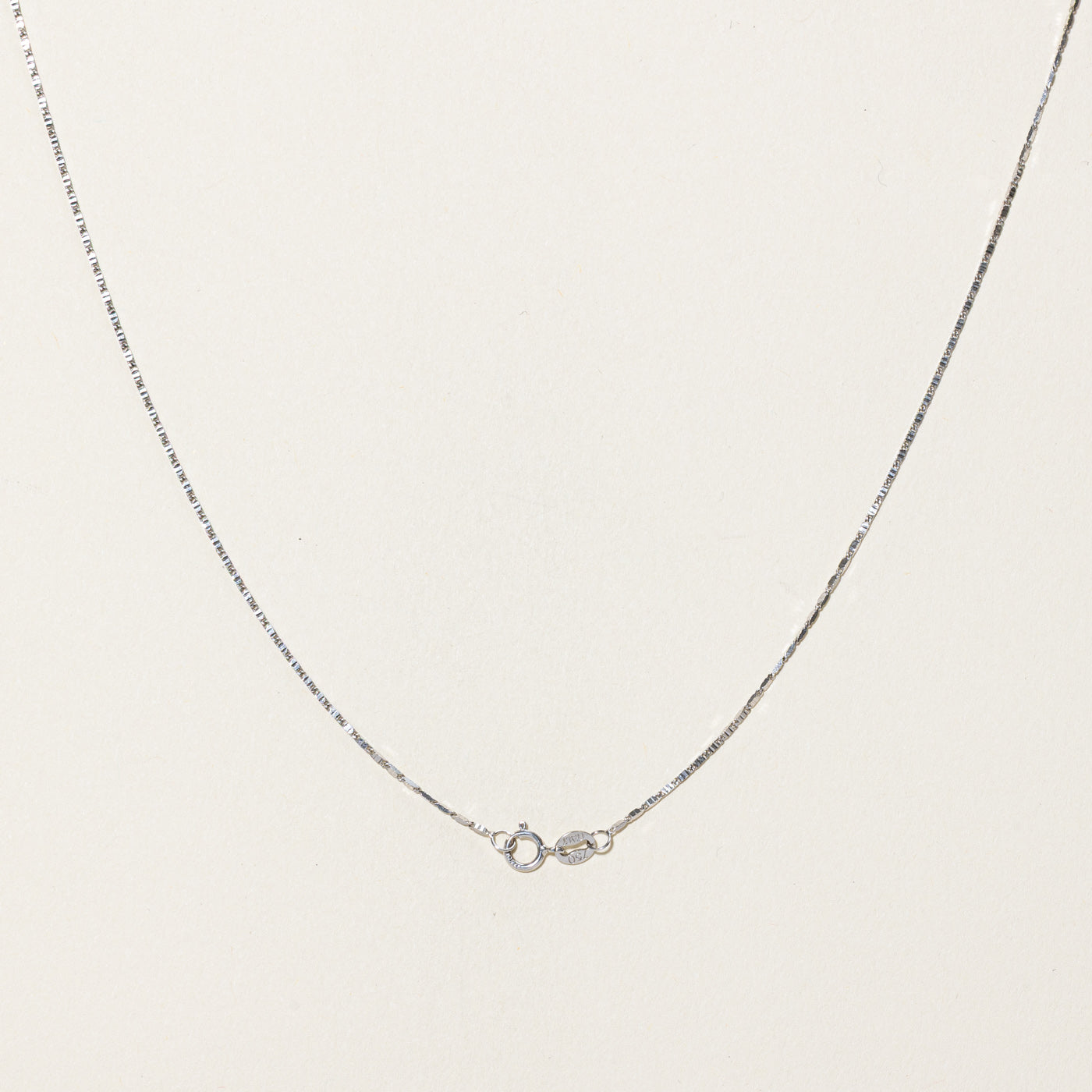 18K White Gold Chain Necklace for Women - 16 Inch Dainty Gold Plated Cable Link Chain - Perfect for Layering, Gifts & Everyday Wear