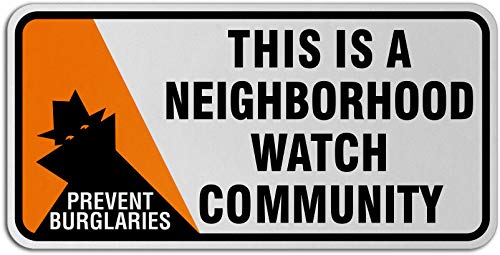 Safety & Warning Vinyl Stickers Bundle - 3 Pack Warehouse Signs, Neighborhood Watch Community Labels (3.5