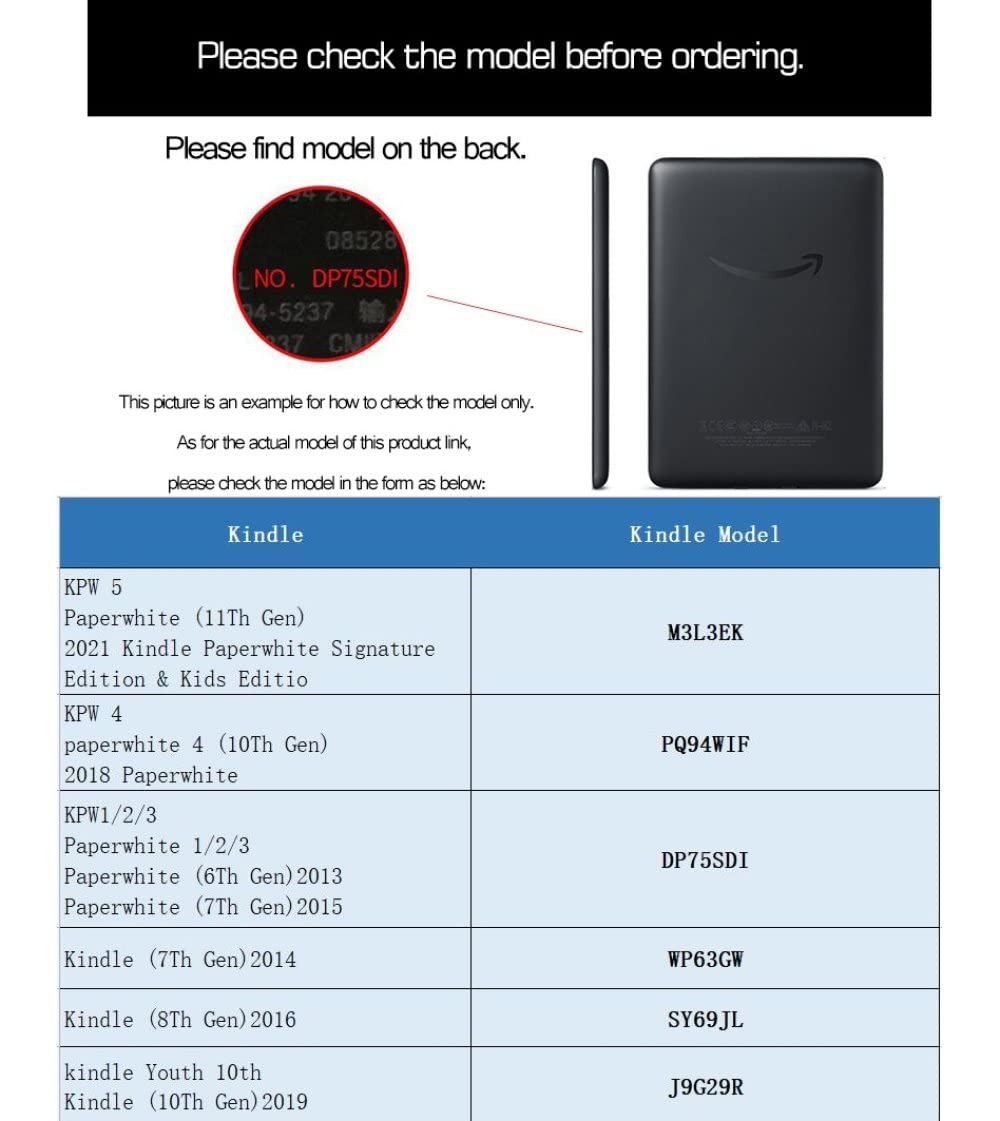 XYFCJK Premium Soft Fabric Protective Case for Kindle 10th Gen (2019) & Paperwhite 4 (10th Gen 2018) - Anti-Drop Smart Cover with Auto Sleep/Wake Function | E-Reader Accessory in Black (Model J9G29R) | Perfect for Reading at Home, Travel & Daily Commute