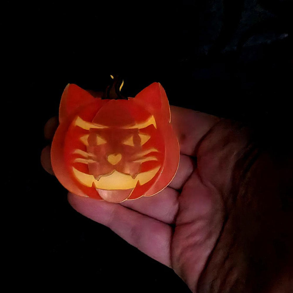 Halloween Cat O'Lantern Brooch - Handmade Jewelry by Cherryloco | Perfect for Costume Accessories, Gift Giving & Spooky Season Fashion