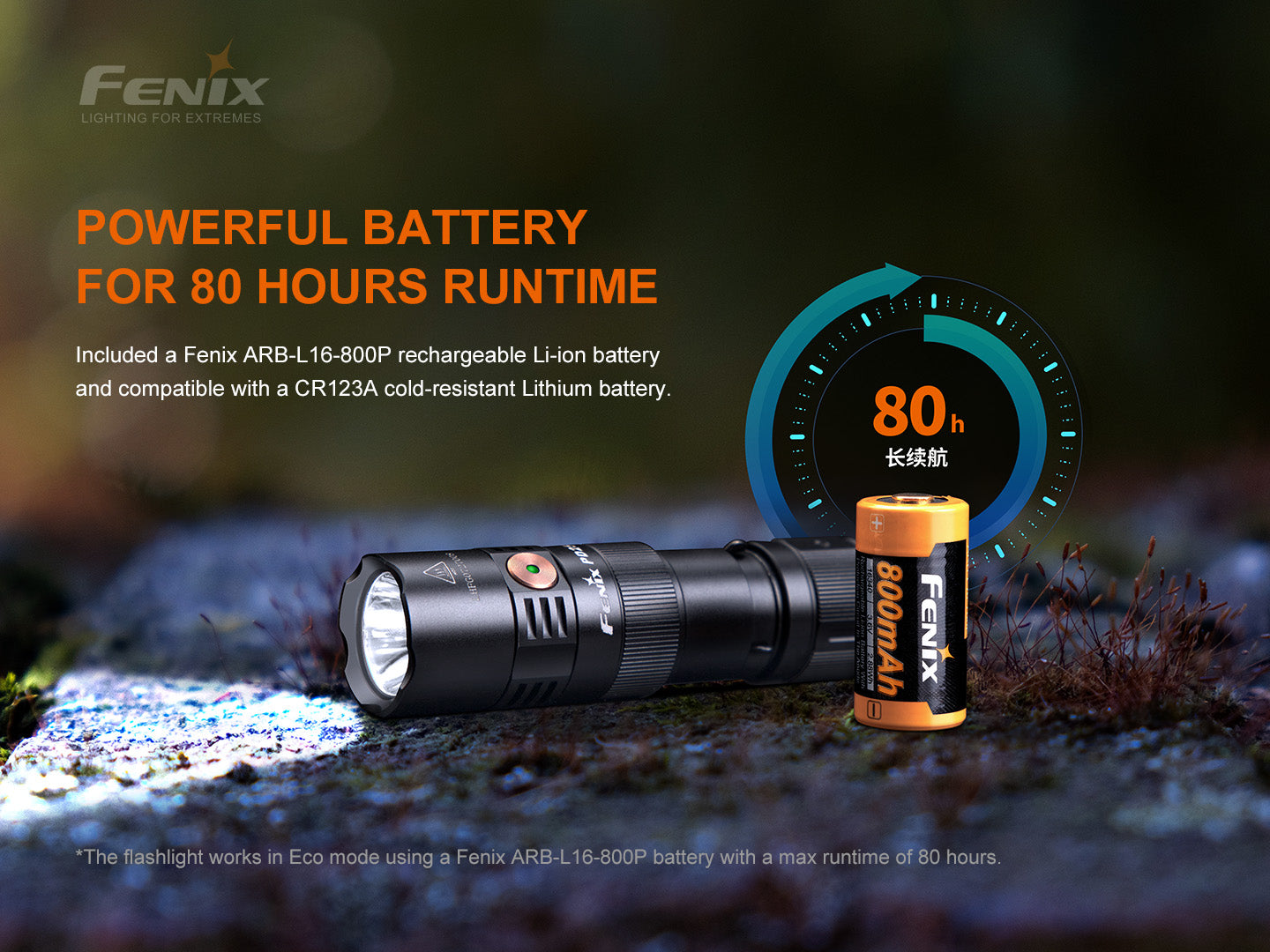 Fenix PD25R Rechargeable LED Flashlight 1000 Lumens, Compact Tactical Flashlight with USB-C Charging - Perfect for Camping, Hiking & Emergency Use