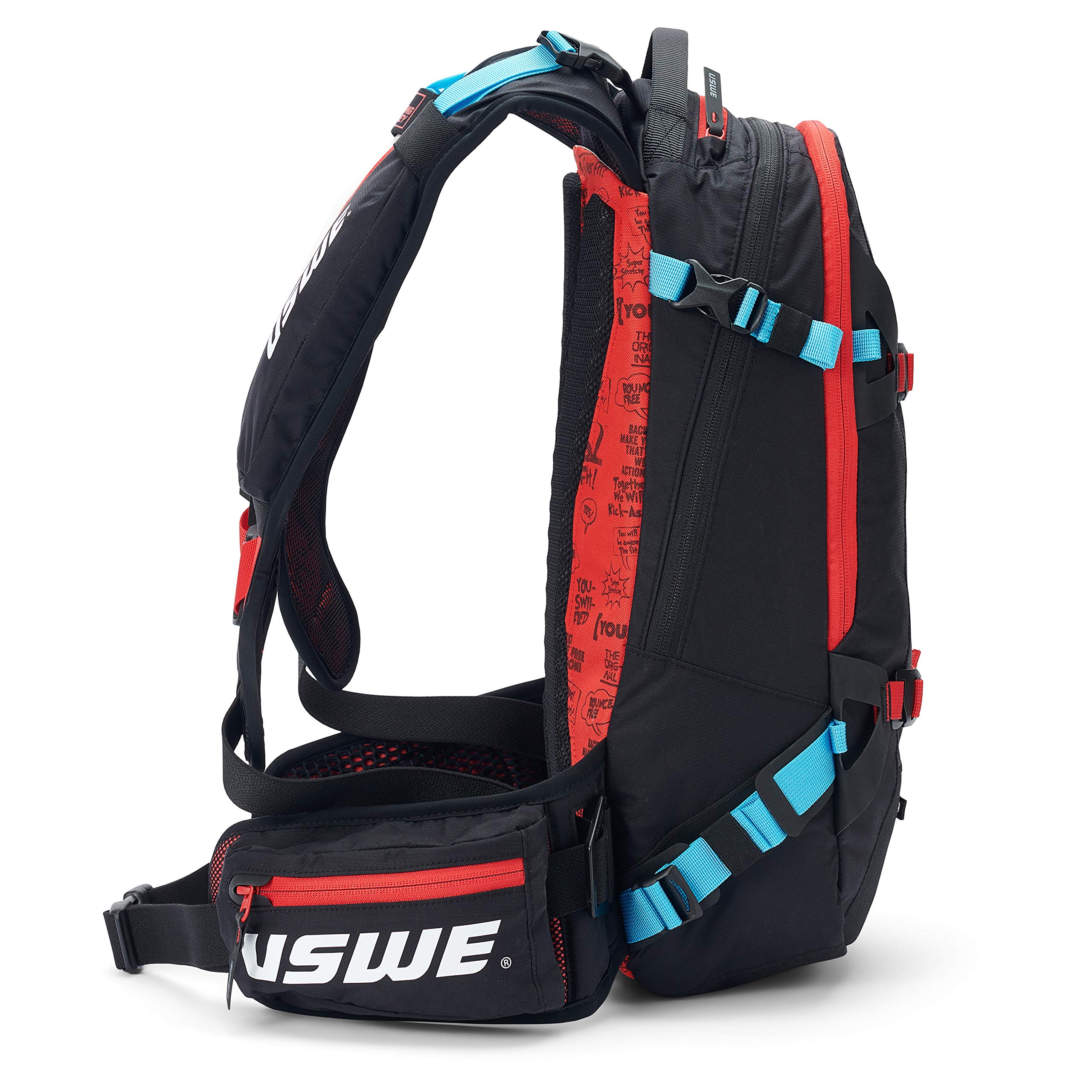 USWE Pow Ski Snowboard Backpack with Back Protector - Lightweight Hydration Pack for Men & Women | Perfect for Skiing, Snowboarding & Winter Sports Adventures