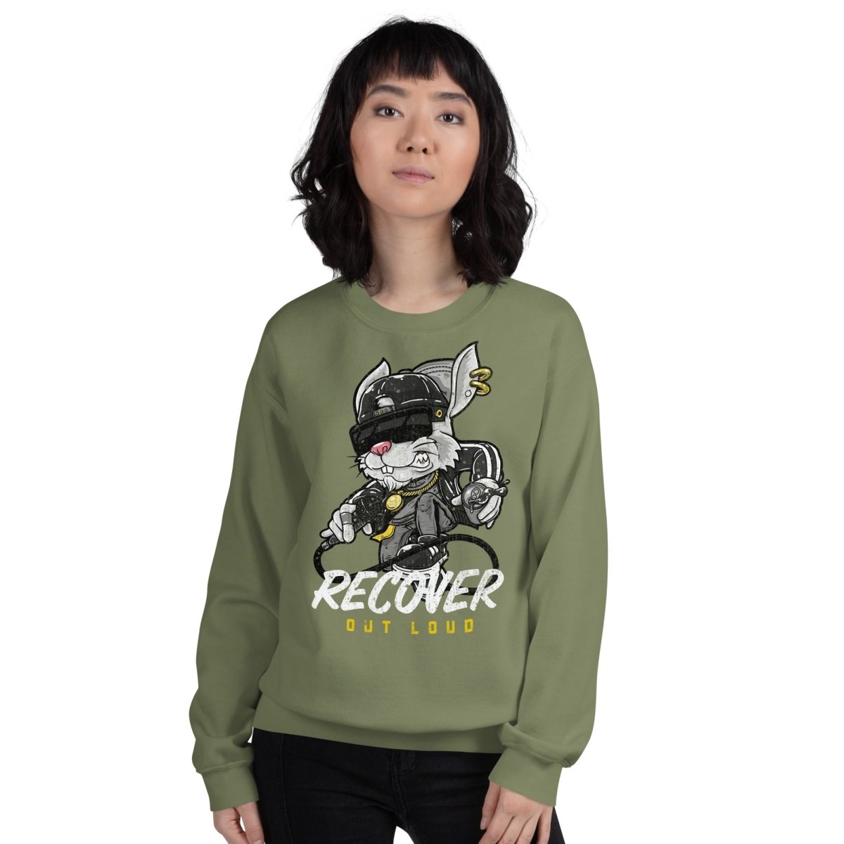 Recover Out Loud Unisex Classic Sweatshirt - Comfortable Cotton Pullover for Men & Women - Perfect for Casual Wear, Gym, and Everyday Outfits