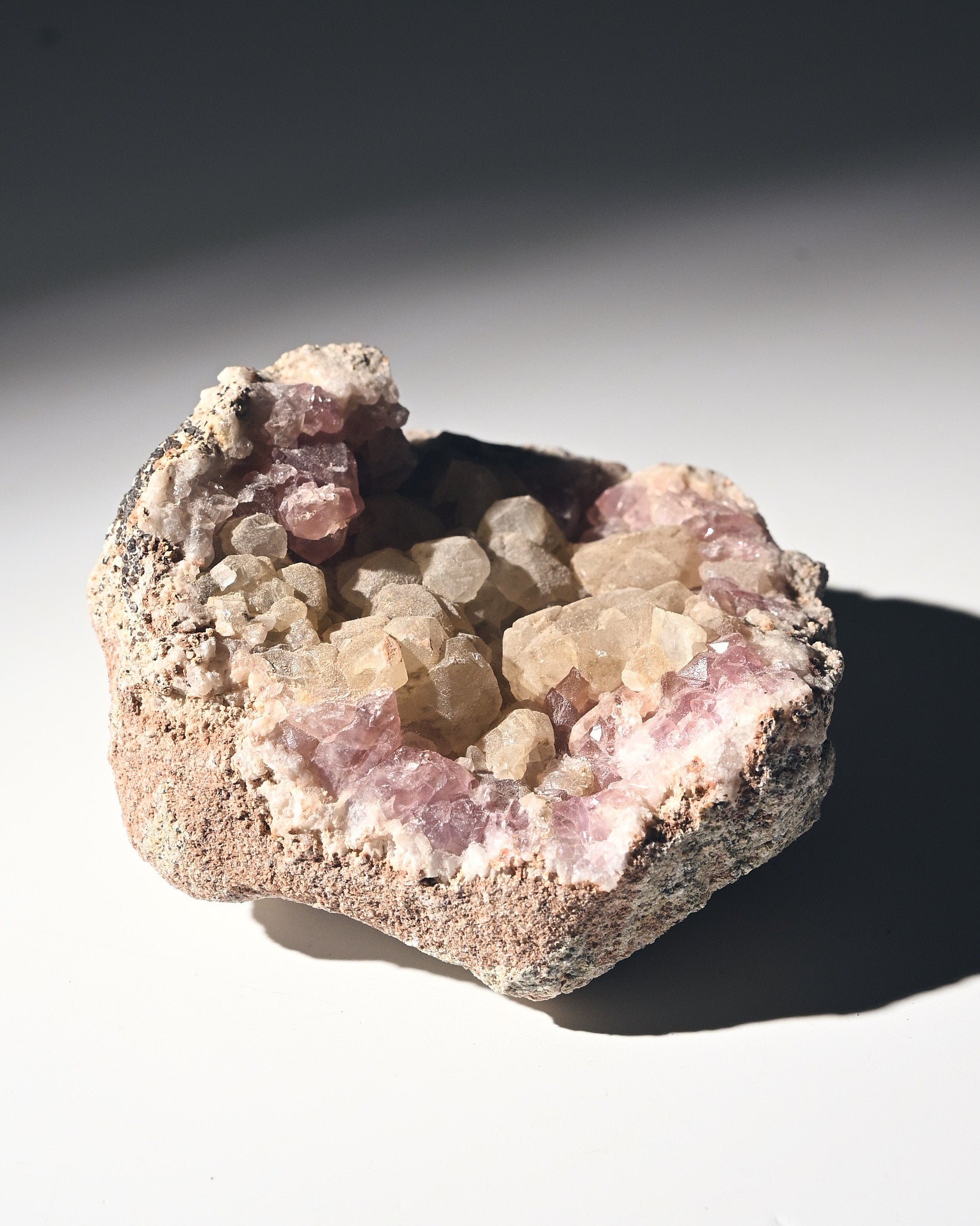 Natural Pink Amethyst Geode - 4 Inch Healing Crystal for Meditation, Home Decor & Spiritual Gifts | Perfect for Yoga Spaces, Office Desk & Reiki Energy Work
