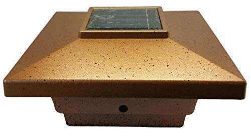 Premium Solar Post Cap Lights - Set of 10, Copper Finish, Heat-Resistant Plastic for 4x4 Wood/Vinyl/PVC Fence Posts - Outdoor Garden & Pathway Lighting - Weatherproof White LED Solar Lights for Deck, Patio, Yard & Landscape Decoration