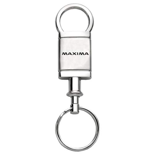 Nissan Maxima Satin Chrome Valet Keychain - Premium Car Key Holder for Nissan Vehicles - Perfect for Valet Parking, Gifts & Everyday Use