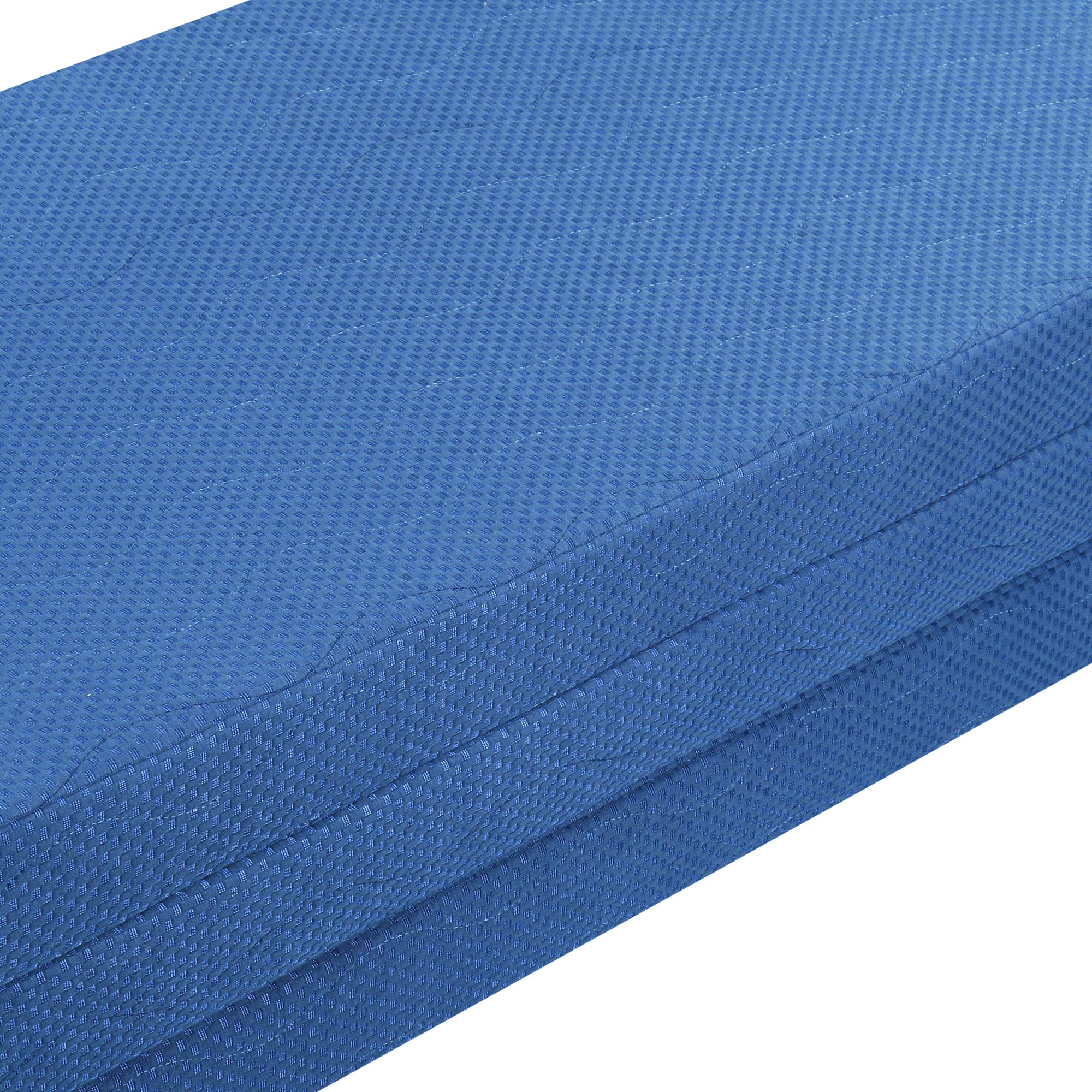 PrimaSleep 4 Inch Tri-Folding Mattress Topper - Full Size Blue Memory Foam Guest Bed Topper with Washable Cover - Perfect for Sleepovers, Dorm Rooms, Camping & Travel - Portable & Easy to Carry