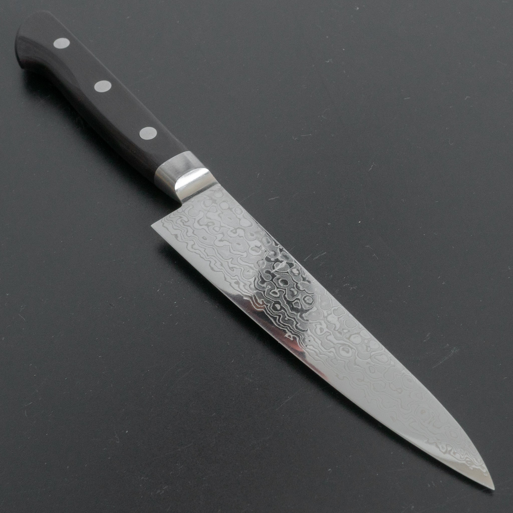 Hitohira HG Damascus Petty Knife 135mm - Japanese Kitchen Knife with Pakka Wood Handle - Perfect for Slicing, Peeling & Precision Cutting Fruits, Vegetables & Boneless Meat