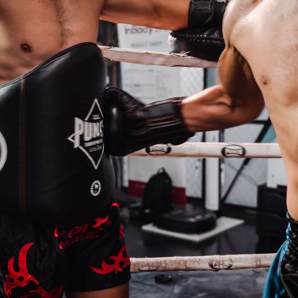 BLACK DIAMOND™ MUAY THAI BELLY PAD - Premium Training Equipment for Muay Thai & Kickboxing - Perfect for Sparring, Fitness & Martial Arts Practice