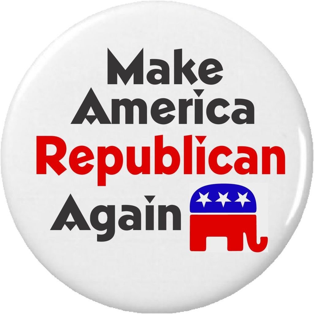 Make America Republican Again Pinback Button - GOP Elephant Political Party Pin - Perfect for Campaigns, Rallies & Conservative Events