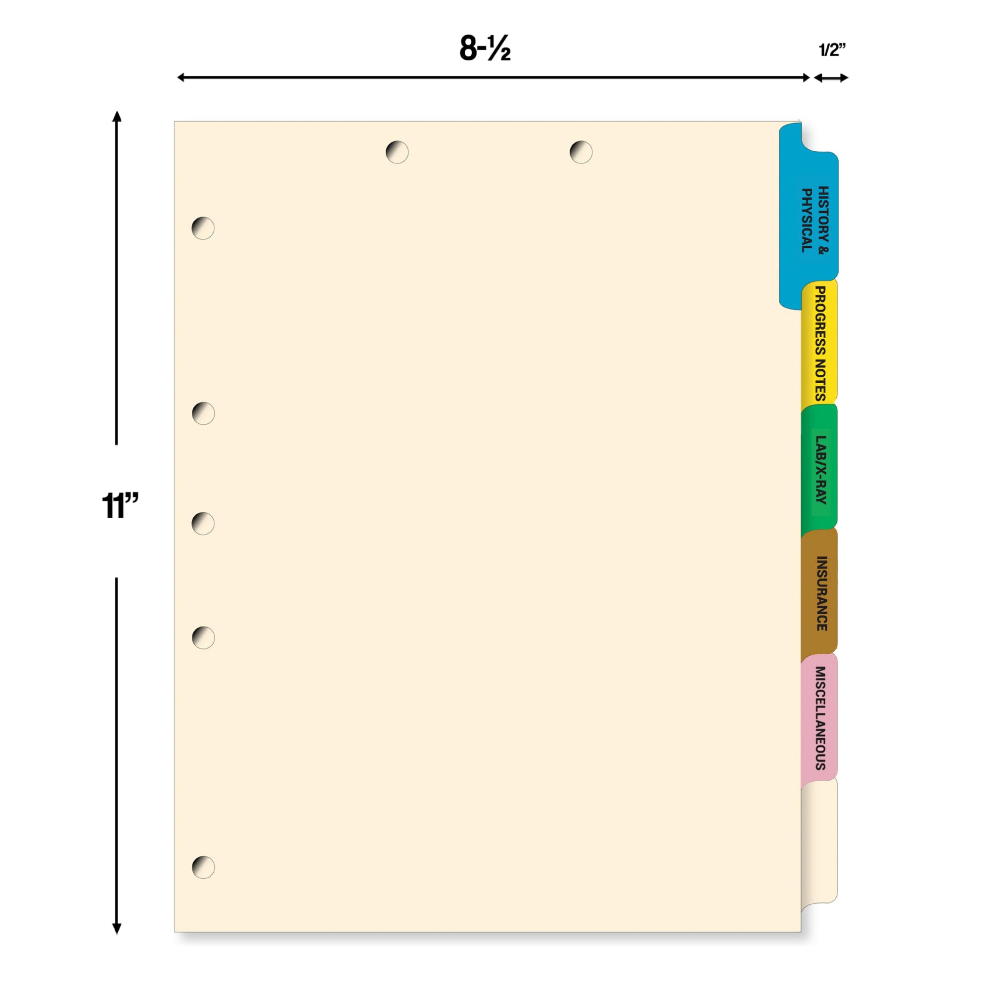 65 Sets of 6 Popular Healthcare Index Tabs - 9