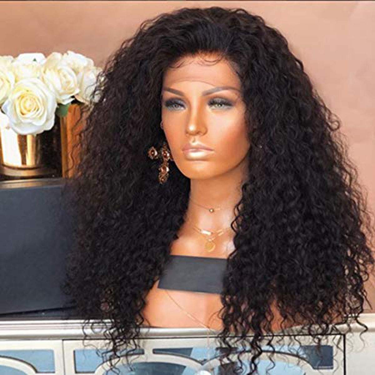 Dreambeauty 300% Density 13x6 Transparent Lace Front Human Hair Wigs - Water Wave Brazilian Remy Hair 6 Inch Deep Part Lace Wig with Baby Hair for Women (18 Inch) - Perfect for Daily Wear, Parties & Special Occasions