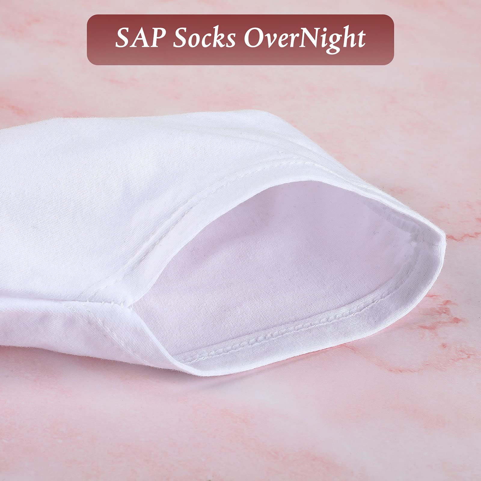 14 Pairs Moisturizing & Spa Socks for Overnight Foot Care - Cotton Lotion-Infused Socks for Dry Feet - Soft & Comfortable for Women & Men - Perfect for Relaxation, Pedicures & At-Home Spa Treatments (White)
