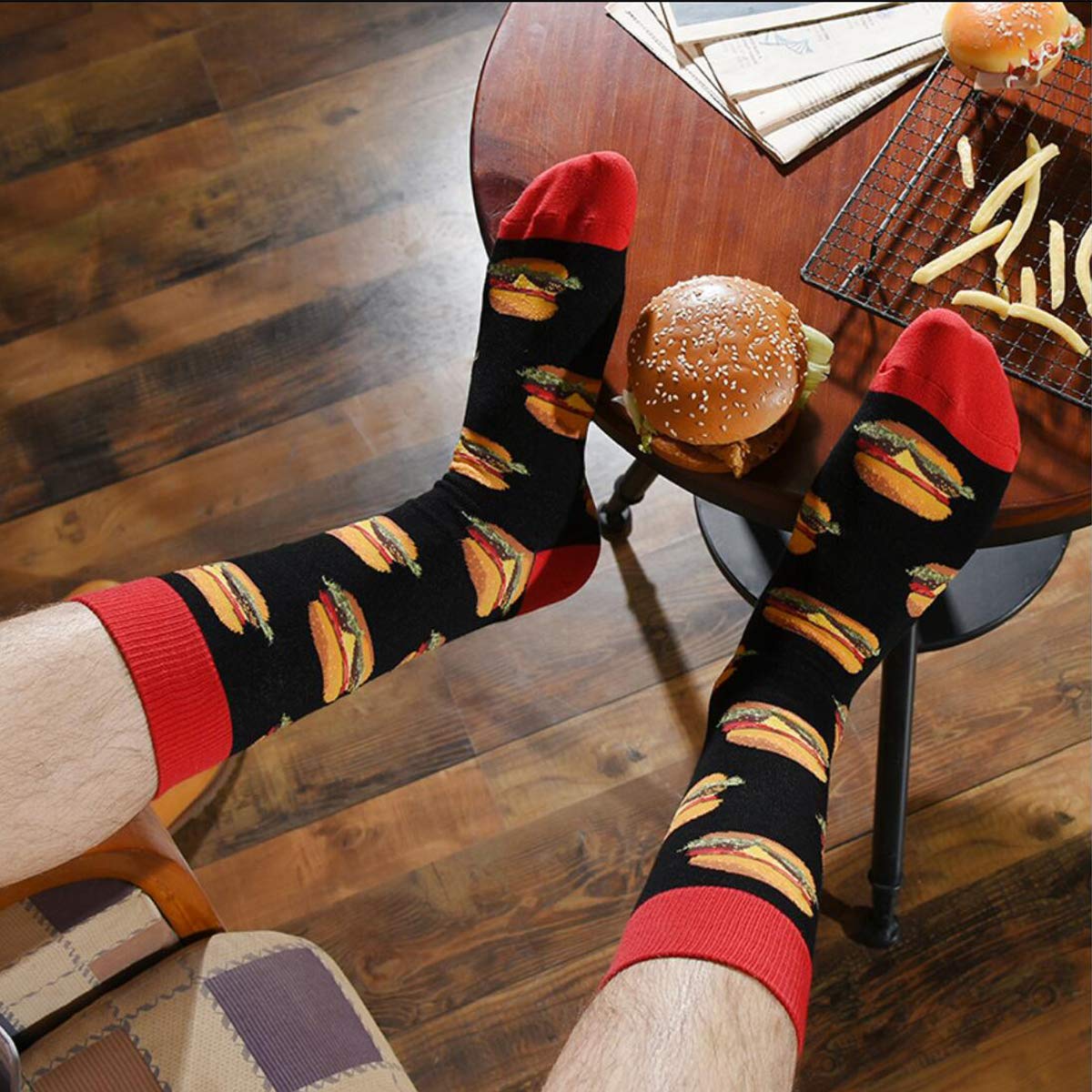 Funny Pattern Dress Socks for Men - Crazy Novelty Cotton Socks with Unique Designs - Perfect Gift for Him - Great for Office, Parties & Casual Wear