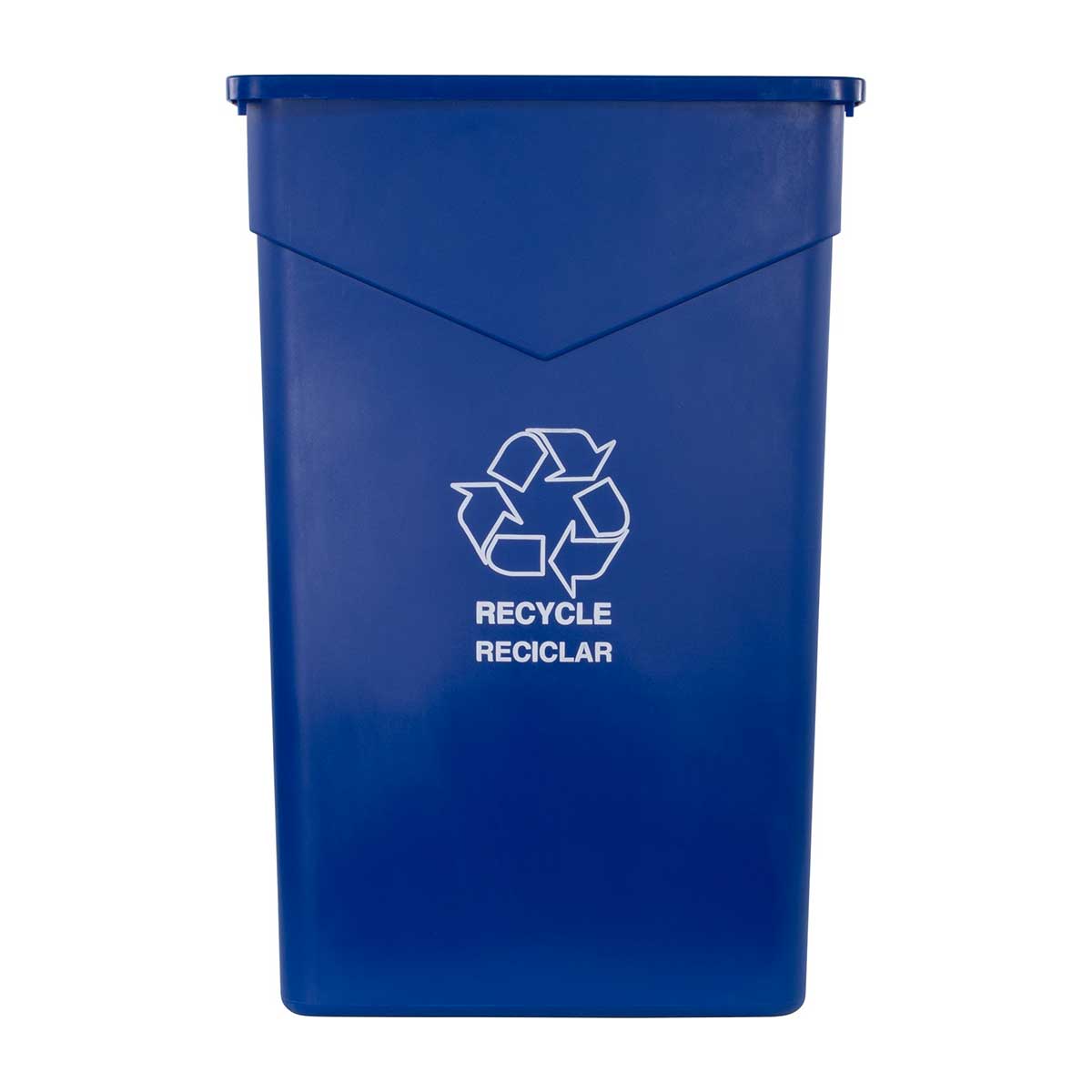 Carlisle 342023REC14 23-Gallon Blue TrimLine Rectangle Recycle Waste Container - Perfect for Office, Kitchen & Outdoor Recycling Bins