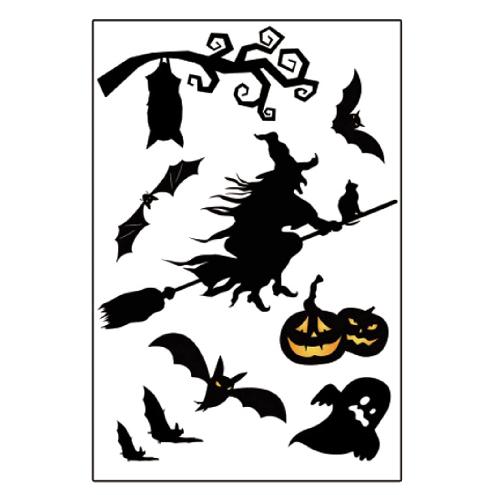 Naladoo Double-Sided Electrostatic Window Stickers - Halloween Decor, Baby Photo Props, School Counselor Office Decor - Glass Wall Stickers for Home & Party Decoration (One Size)