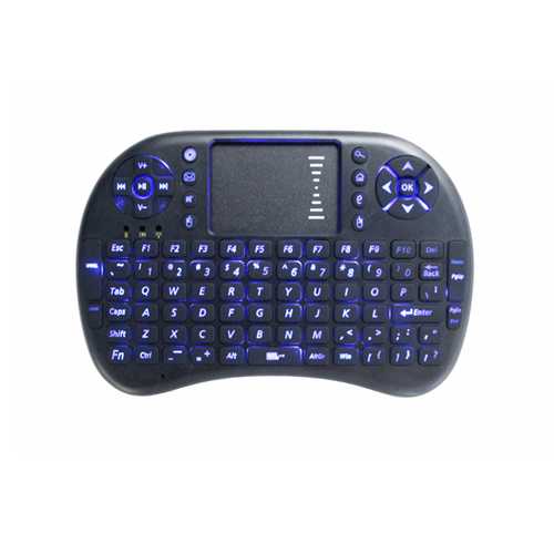 Backlit Mini Wireless Keyboard with Touchpad for PC, Android TV, HTPC - Compact & Ergonomic Design for Home Entertainment & Office Use