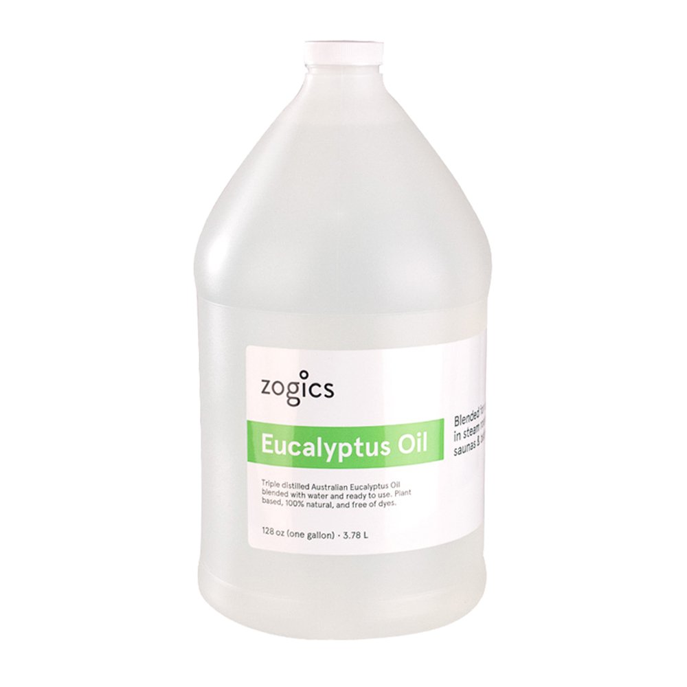 Zogics Ready-to-Use Eucalyptus Steam Room Spray - 4 Gallon Case | Spa, Sauna & Gym Disinfectant for Relaxation & Aromatherapy