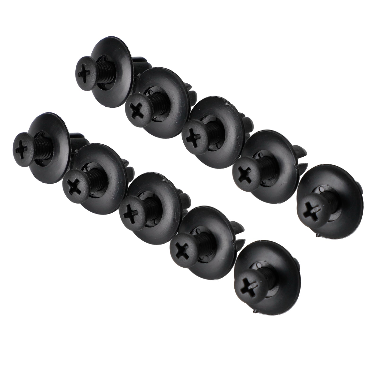 10x 8mm Fairing Clip Screw Rivets - Motorcycle Panel Trim Fasteners for Suzuki GSX, Burgman, V-Strom - Perfect for Bodywork Repair & Plastic Trim Installation