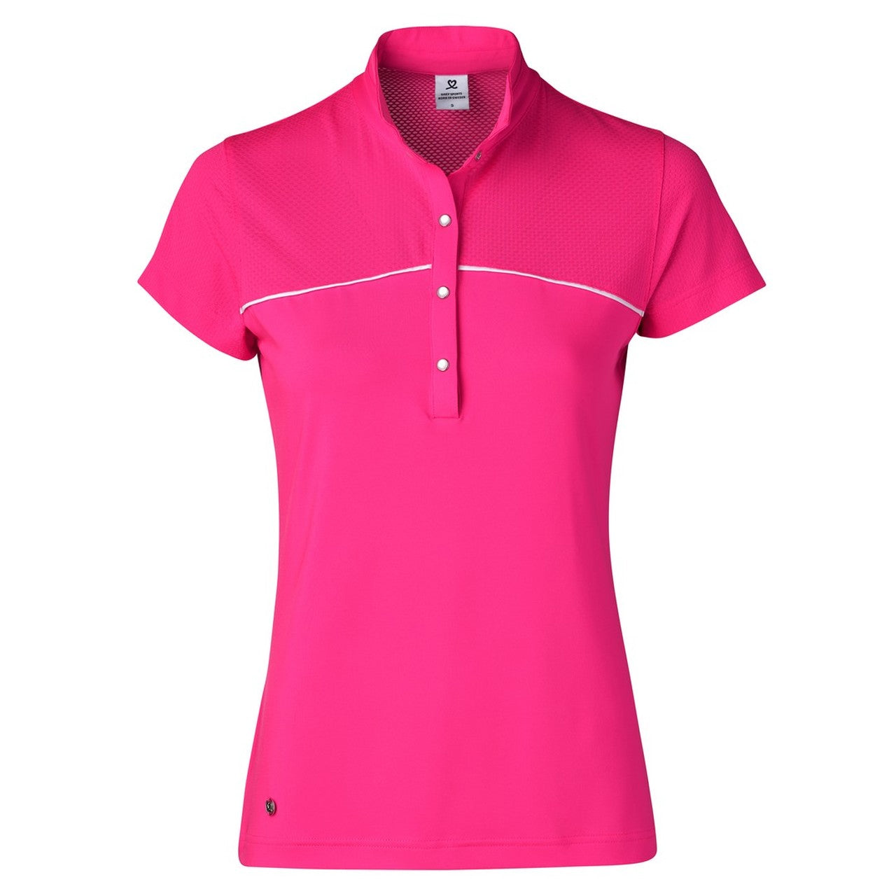 Adina Women's Hot Pink Golf Polo Shirt - Breathable & Moisture-Wicking for Daily Sports & Outdoor Activities