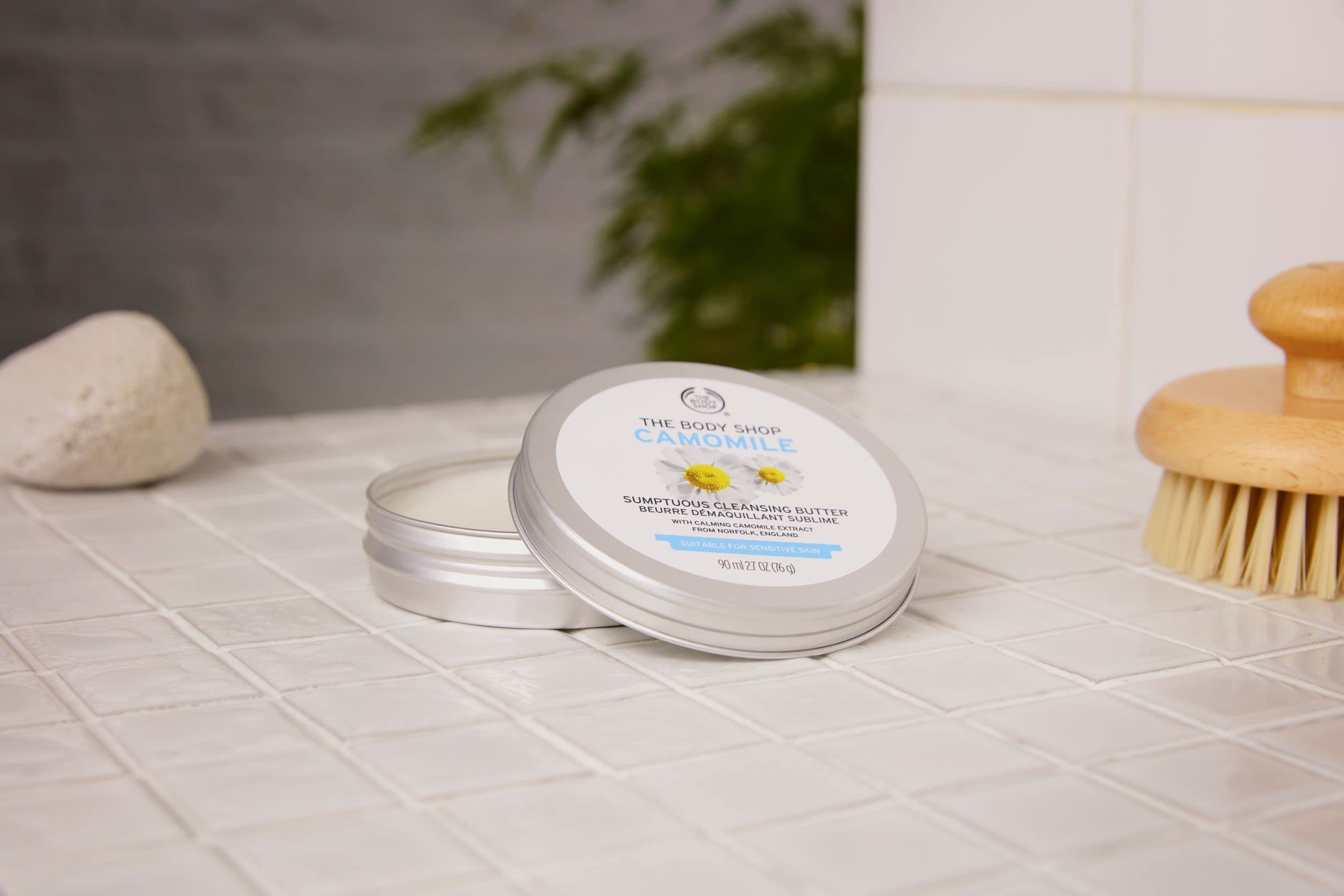 The Body Shop Camomile Sumptuous Cleansing Butter - 2.7 Oz / 80ml - Gentle Makeup Remover & Deep Cleanser for Sensitive Skin - Perfect for Nighttime Skincare Routine & Travel Essentials