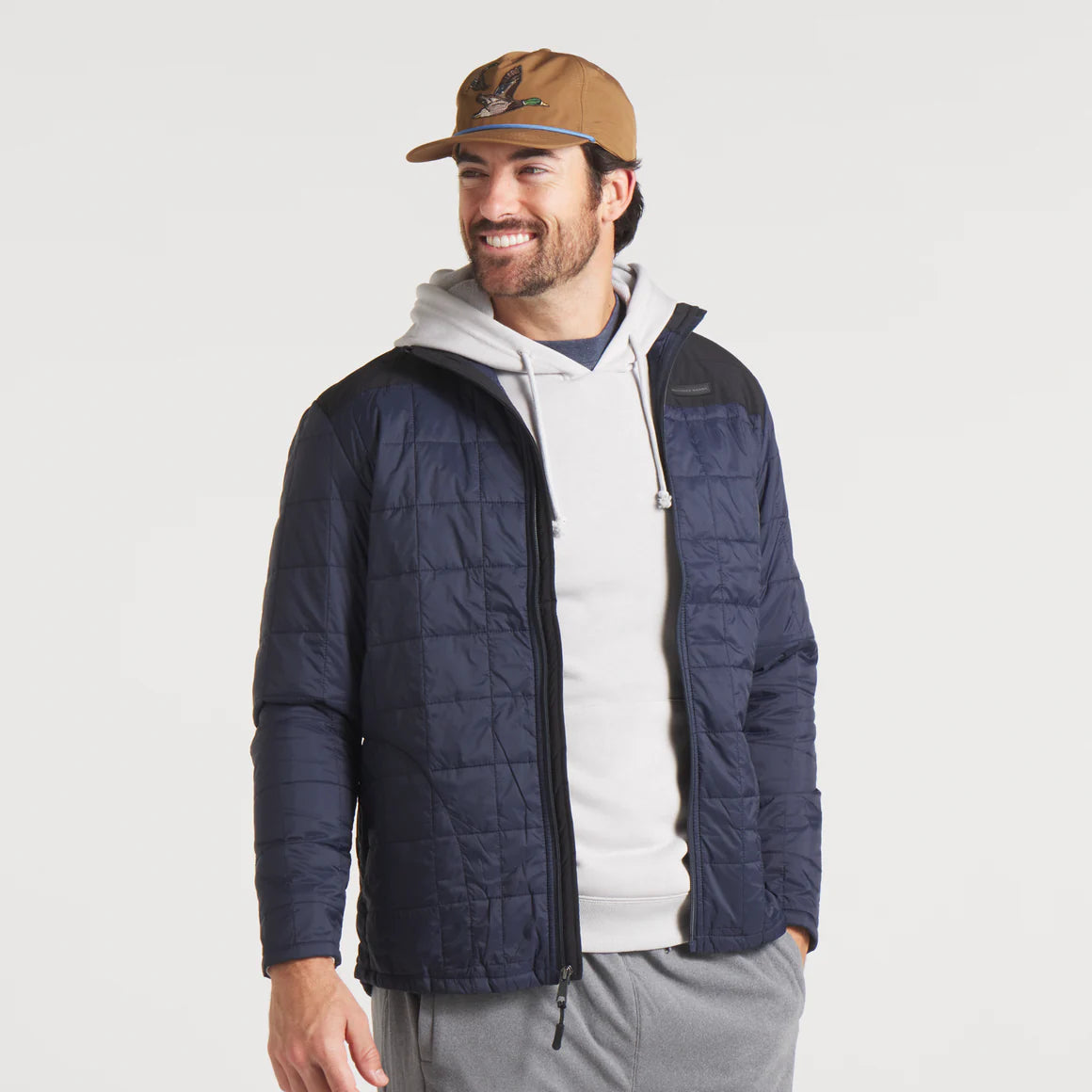 Southern Marsh Falcon Hill Quilted Navy Jacket - Lightweight Insulated Coat for Men | Perfect for Outdoor Adventures, Casual Wear & Fall Layering