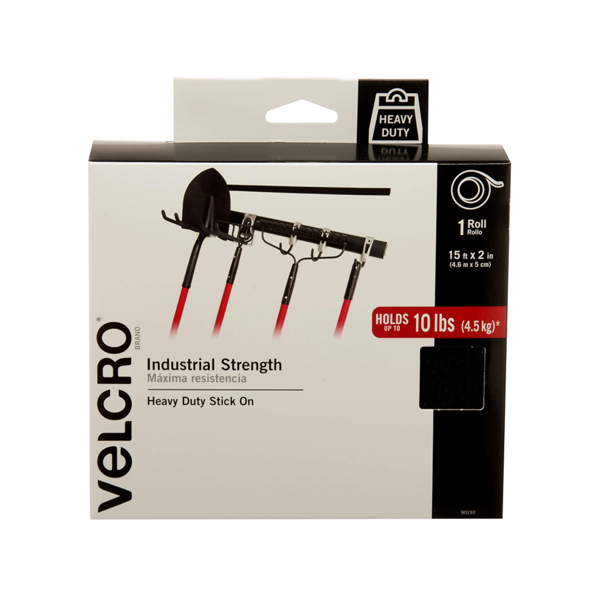 VELCRO Brand Extreme Outdoor Heavy Duty Tape - 2-Pack Industrial Strength Hook and Loop Fastener with Adhesive | Perfect for Camping Gear, Tool Organization & DIY Projects
