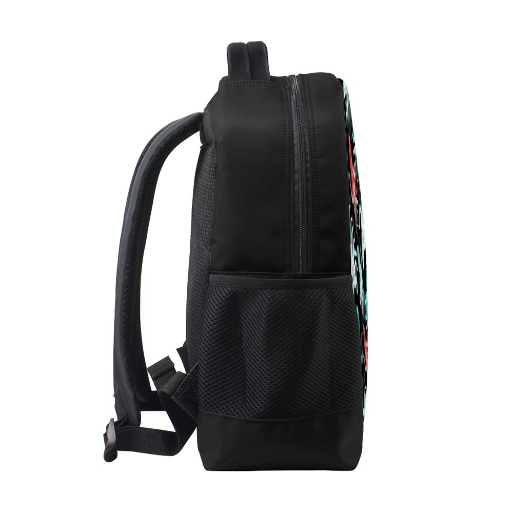 Stylish Unisex School Backpack for Men & Women - Durable Polyester Mesh Laptop Bag with Summer Print Design - Perfect for College, Travel & Daily Commute
