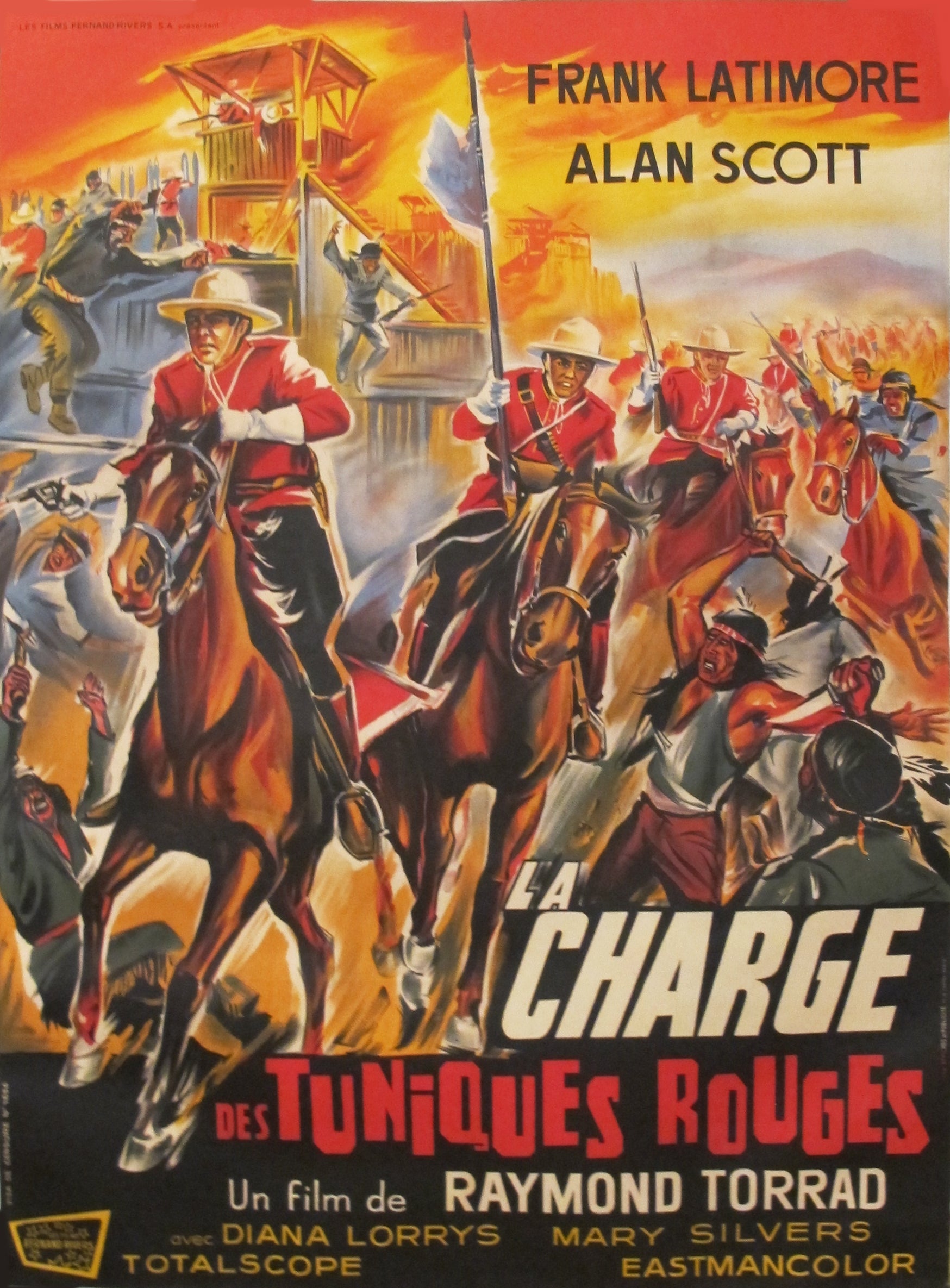 1964 Vintage Movie Poster - Charge of the Red Tunic - Classic Film Memorabilia for Home Theater & Vintage Decor