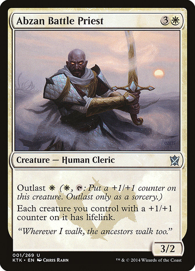 Abzan Battle Priest MTG Card - Khans of Tarkir Expansion - Legendary Creature for Commander & Modern Decks | Perfect for MTG Game Nights & Competitive Play