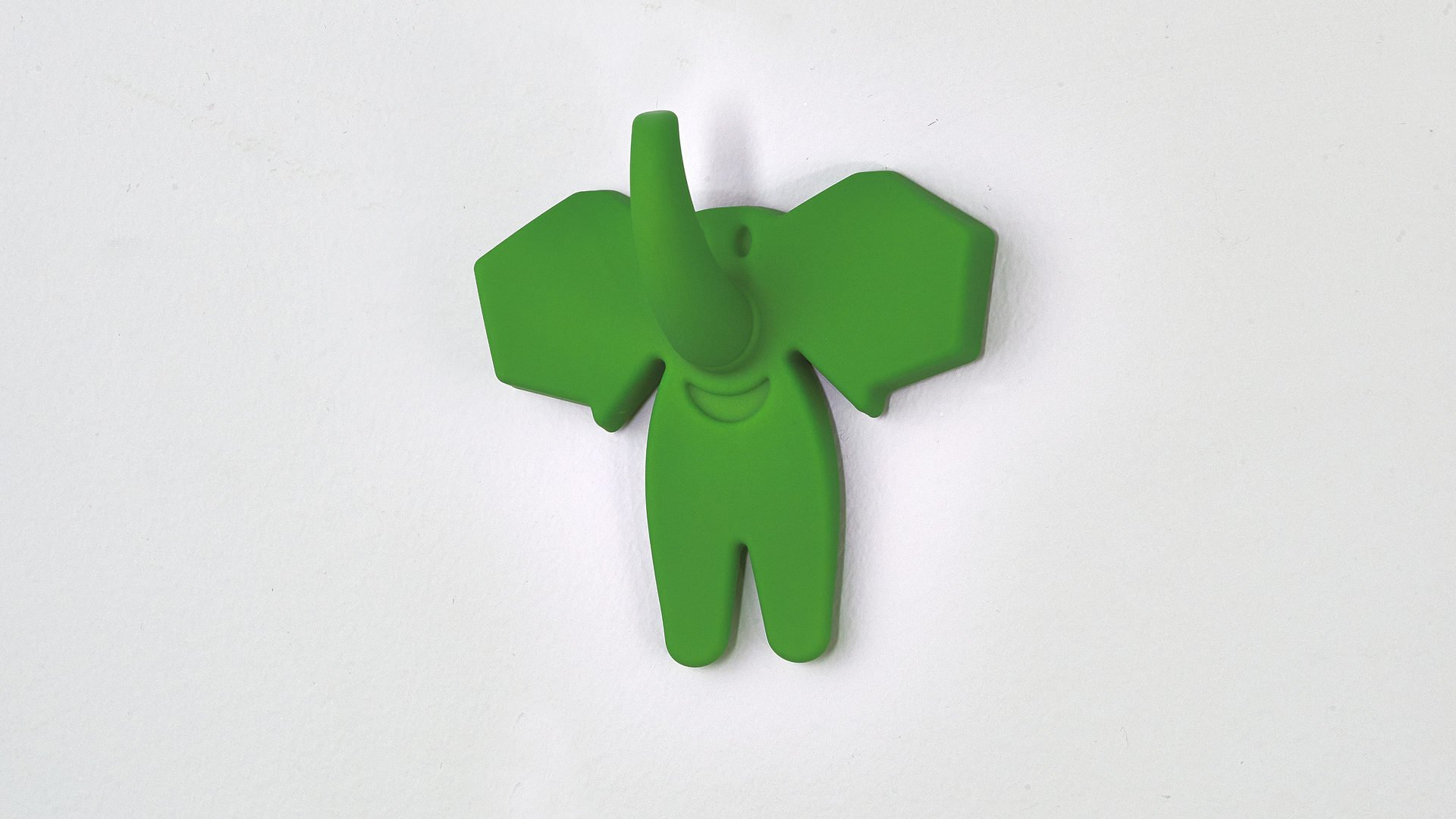 Richelieu RH190301100 Elephant Hook with Green Finish - Heavy Duty Wall Hanger for Coats, Hats & Bags - Perfect for Entryway, Closet & Garage Organization