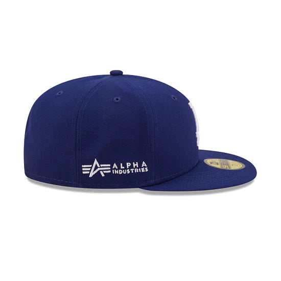 Los Angeles Dodgers Alpha Industry Blue 59FIFTY Fitted Hat for Men - Official MLB Baseball Cap for Sports Fans & Streetwear Fashion