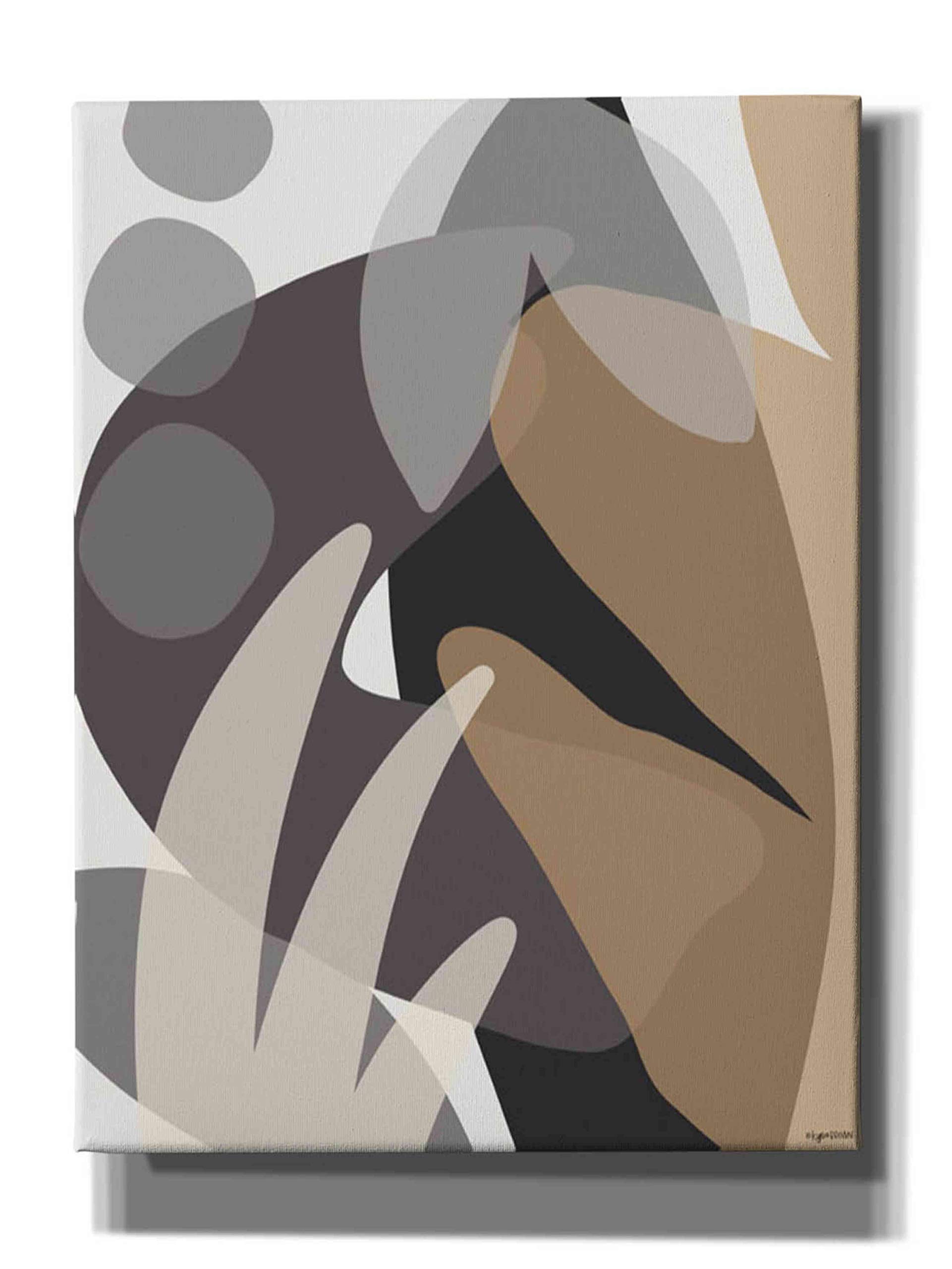 Epic Graffiti 'Neutral Abstract I' by Kyra Brown - 12x16 Inch Modern Canvas Wall Art for Living Room, Bedroom & Office Decor