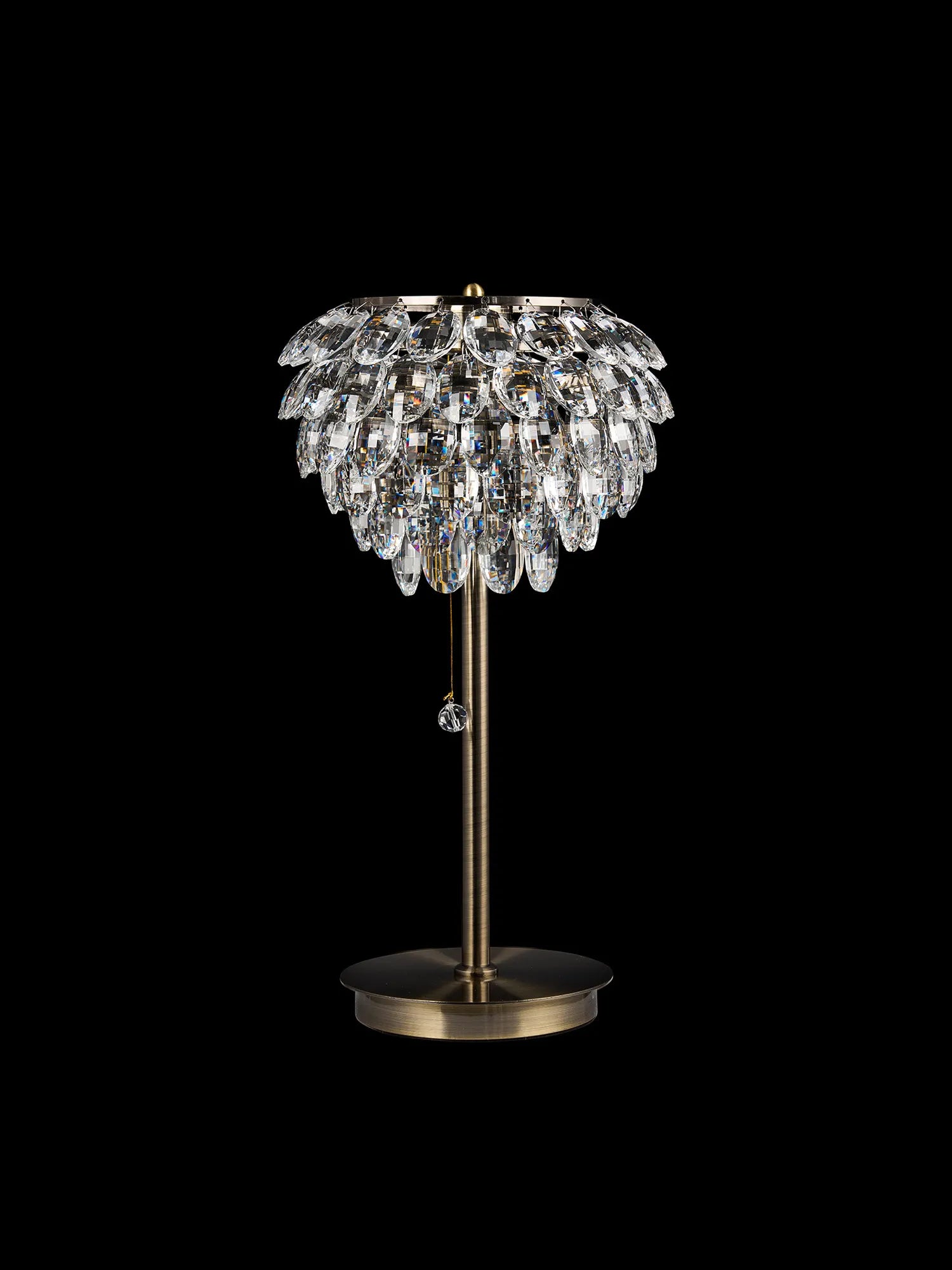 Elegant Consten Crystal Table Lamp with 2 E14 Bulbs - Perfect for Bedroom Nightstand, Living Room Decor, and Office Lighting