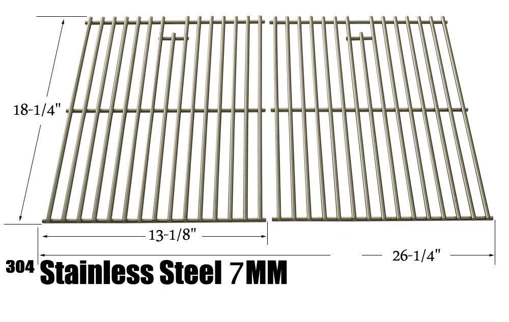 Uniflame Pinehurst GBC750W Grill Repair Kit - 4 Stainless Steel Heat Plates & Cooking Grids - Replacement Parts for Gas Grills - Perfect for Backyard BBQs, Camping & Outdoor Cooking