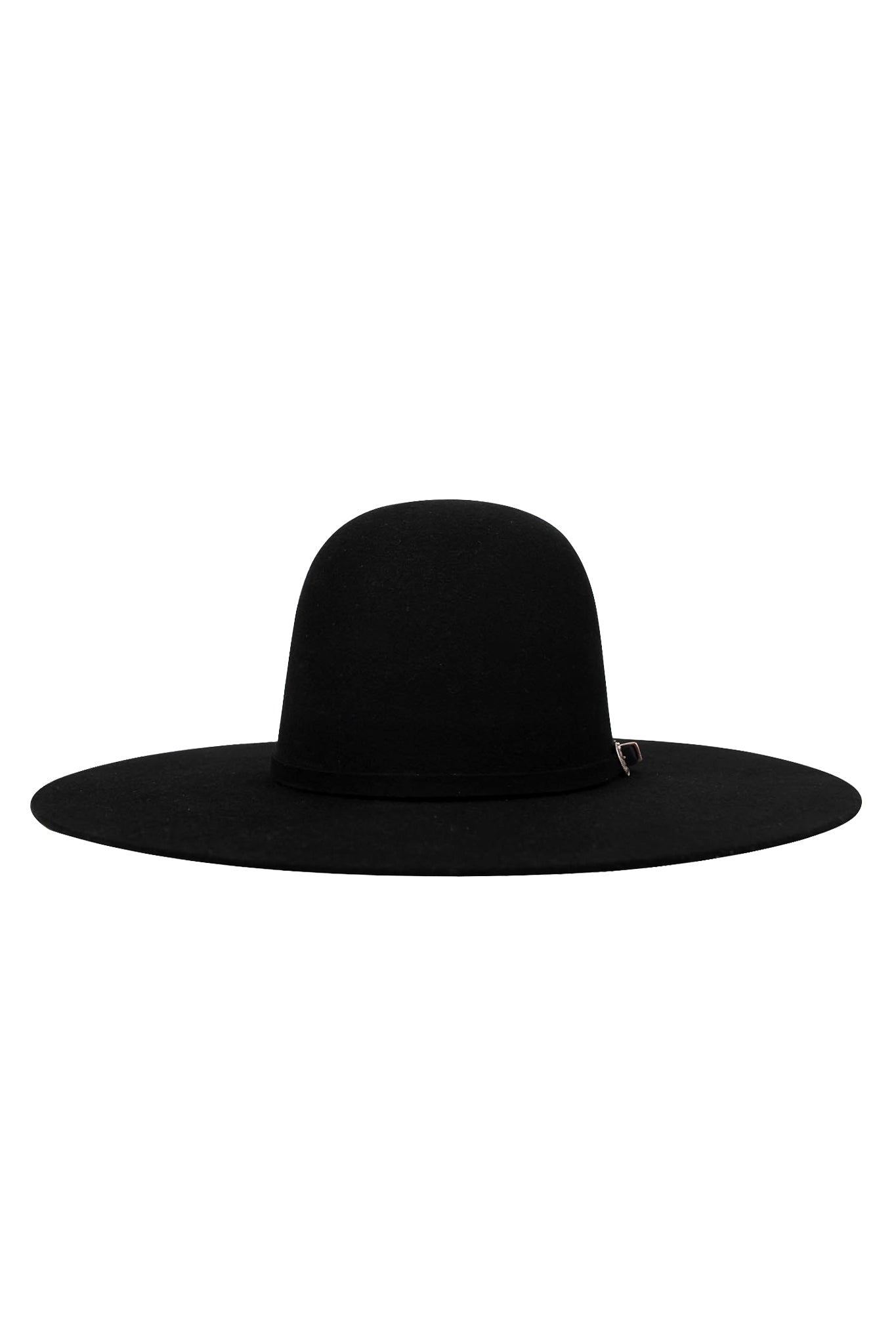 Rock'em 4X Black Open Crown Felt Cowboy Hat for Men - Western Rodeo Rancher Outfit Accessories - Perfect for Country Music Festivals & Outdoor Adventures