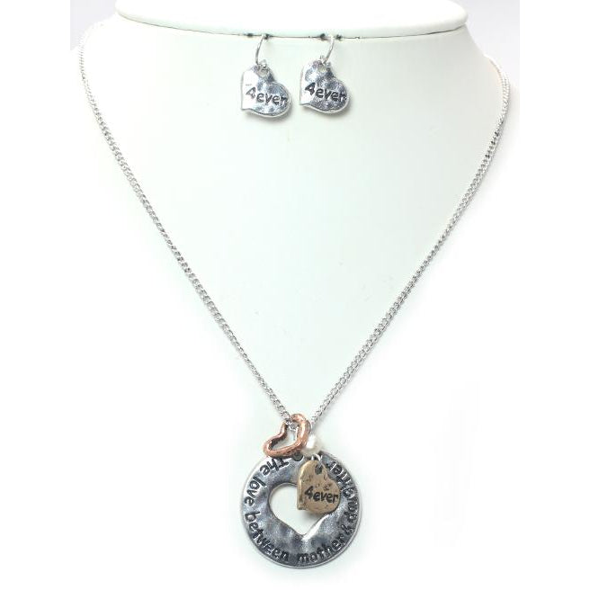 Sterling Silver Heart Pendant Necklace Set for Women - Romantic Gift for Valentine's Day, Anniversary & Mother's Day - Perfect for Date Nights, Weddings & Special Occasions