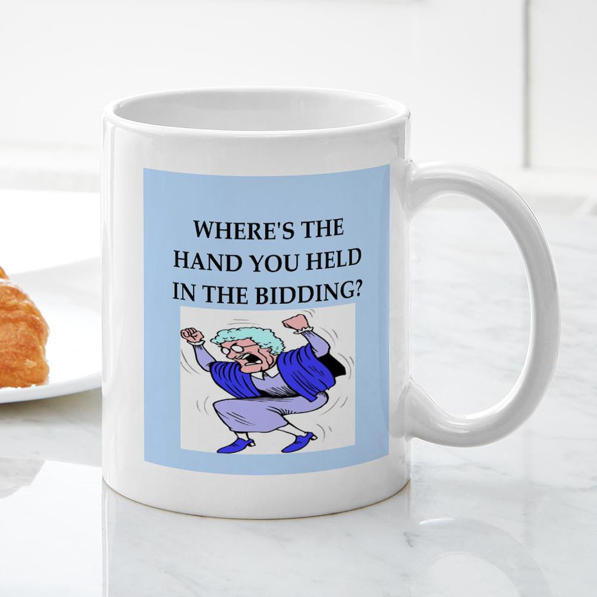 11 oz (325 ml) Ceramic Coffee Mug - Duplicate Bridge Design by CafePress | Perfect for Tea, Coffee & Hot Beverages at Home, Office or Gifts