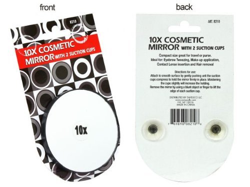 SWISSCO 10X Magnifying Mirror with Light - Premium Makeup Mirror for Precise Beauty Application - Perfect for Makeup, Skincare, Shaving & Eyebrow Grooming at Home or Salon