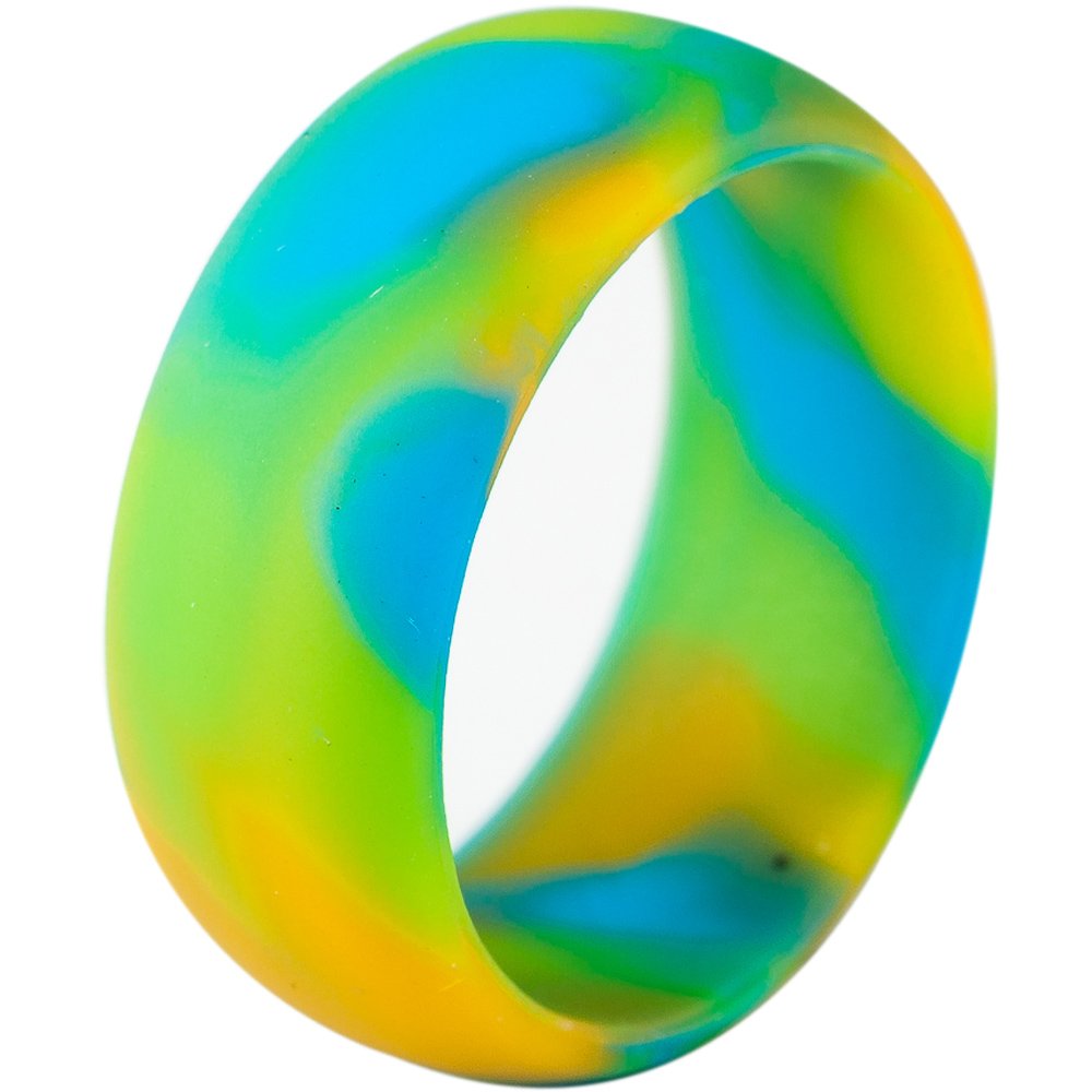 Jude Jewelers 5 Pack Rubber Silicone Rings for Men & Women, Size 4-15, Flexible & Durable Wedding Bands for Engagement, Outdoor Activities, Gym, Swimming & Travel